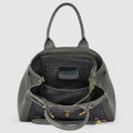 Italian Genuine Suede & Full-Grain Leather Top-Handle Bag | Forlì by TAKEASY