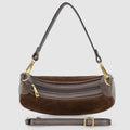 Italian Genuine Suede & Full-Grain Leather Shoulder Bag | Arezzo by TAKEASY