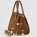 Italian Genuine Suede & Full-Grain Leather Top-Handle Bag | Alba by TAKEASY