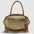 Italian Genuine Suede & Full-Grain Leather Top-Handle Bag | Alba by TAKEASY