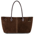 Italian Genuine Suede & Full-Grain Leather Tote Bag | Bologna by TAKEASY