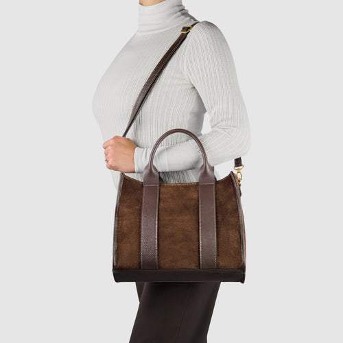 Italian Genuine Suede Tote Bag | Brianza by TAKEASY
