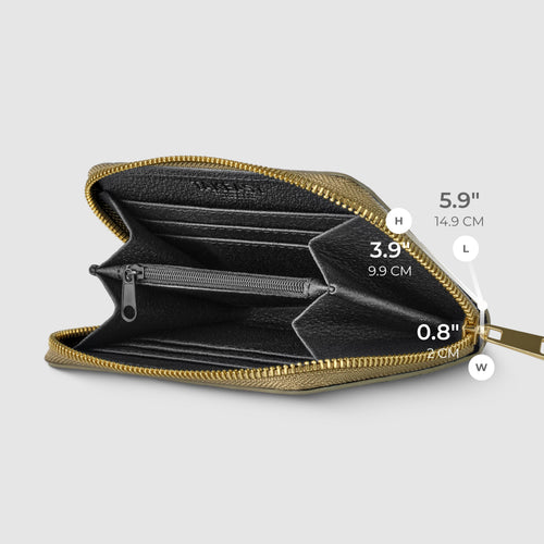 Italian Genuine Woven-Embossed Metallic Suede Wallet | Pesaro by TAKEASY