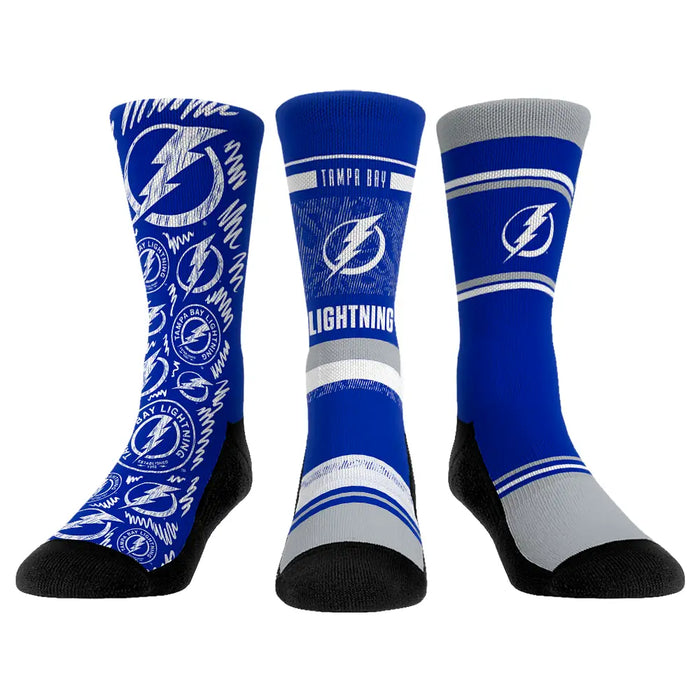 Tampa Bay Lightning - 3-Pack by Rock 'Em Socks
