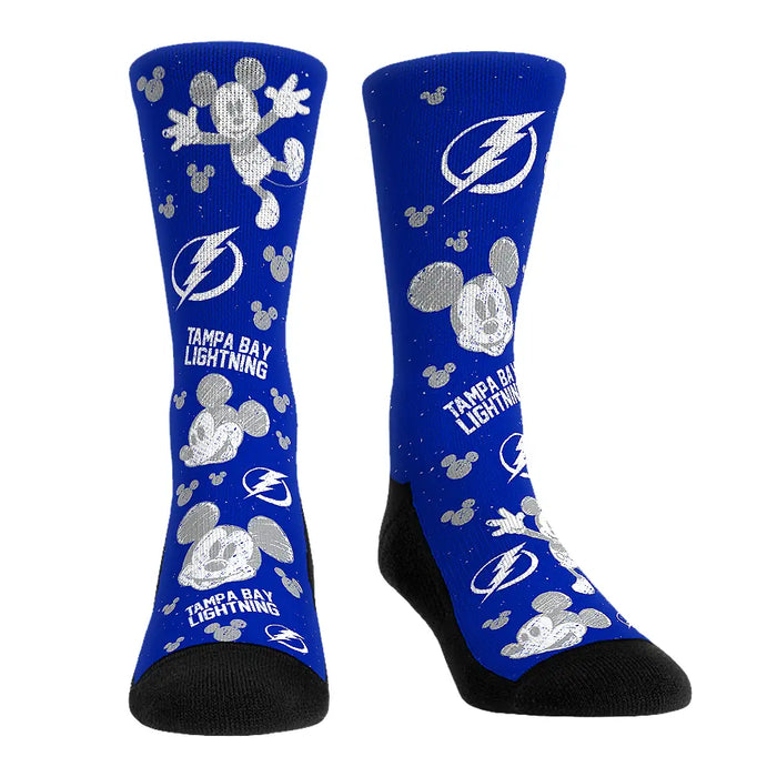 Tampa Bay Lightning - Disney - Mickey Sketch by Rock 'Em Socks