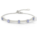 Tanzanite Adjustable Bracelet by Fine Color Jewels