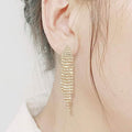Tassel Linear Drop Earrings by DailySale