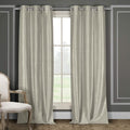 Heavy Faux-Silk Double-Layered Blackout Thermal Panel Pair - Assorted Colors by DailySale