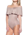Ruffle Off The Shoulder Bodysuit (Three Colors Available) by The House of Stylez