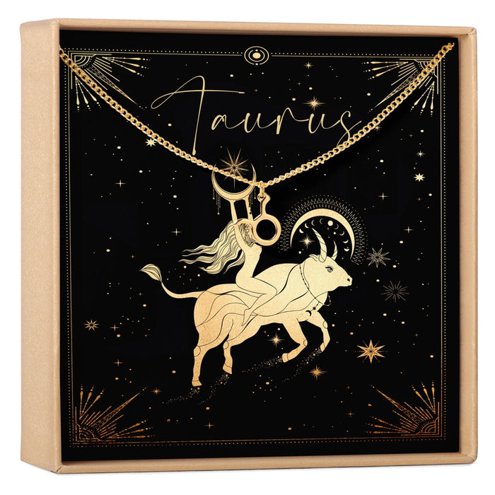 Taurus Zodiac Deity Necklace by Dear Ava