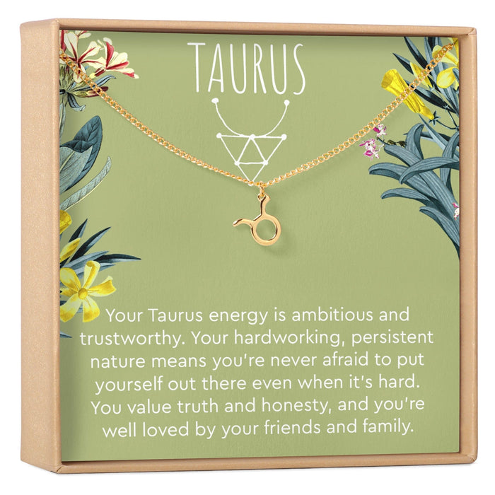 Taurus Zodiac Gift Necklace by Dear Ava