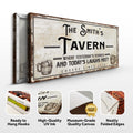 Tavern Where Yesterday's Stories and Today's Laughs Meet Sign by Tailored Canvases