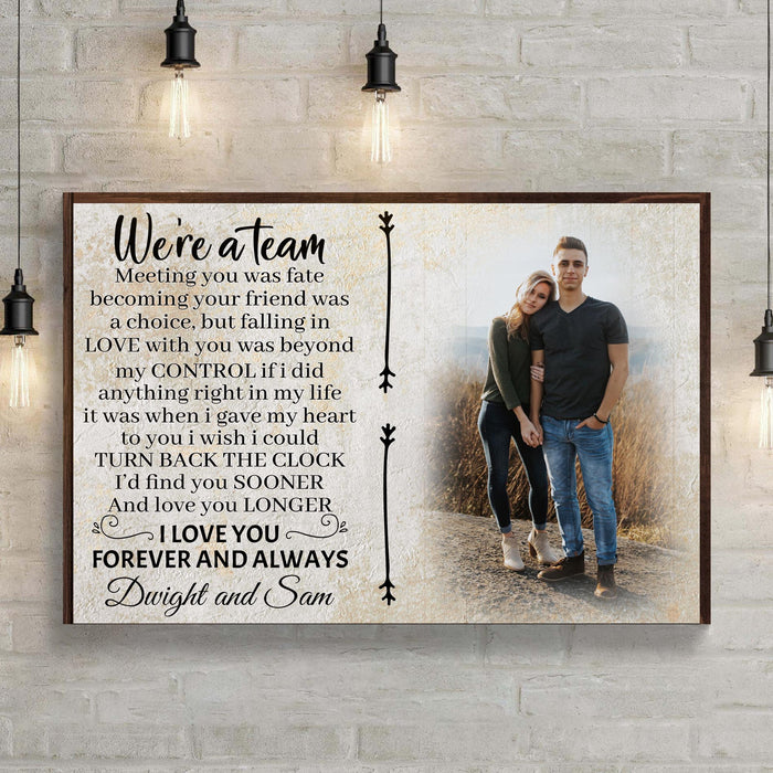We're A Team Couple Sign V by Tailored Canvases