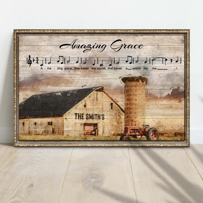 Amazing Grace Family Sign II by Tailored Canvases