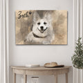 Pet Portrait Pencil Drawing Sign by Tailored Canvases