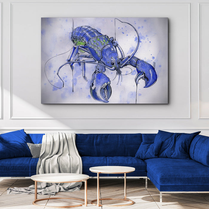 Lobster Watercolor Painting Canvas Wall Art VI by Tailored Canvases