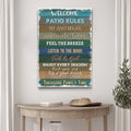Patio Rules Sign by Tailored Canvases