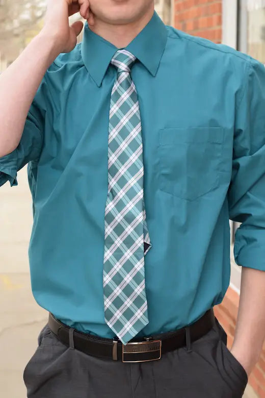 Teal Button Down by Boutique 23