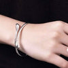 Teardrop Bangle in Sterling Silver