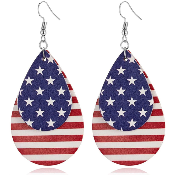 Teardrop National Flag 4th of July Dangle Earrings by DailySale