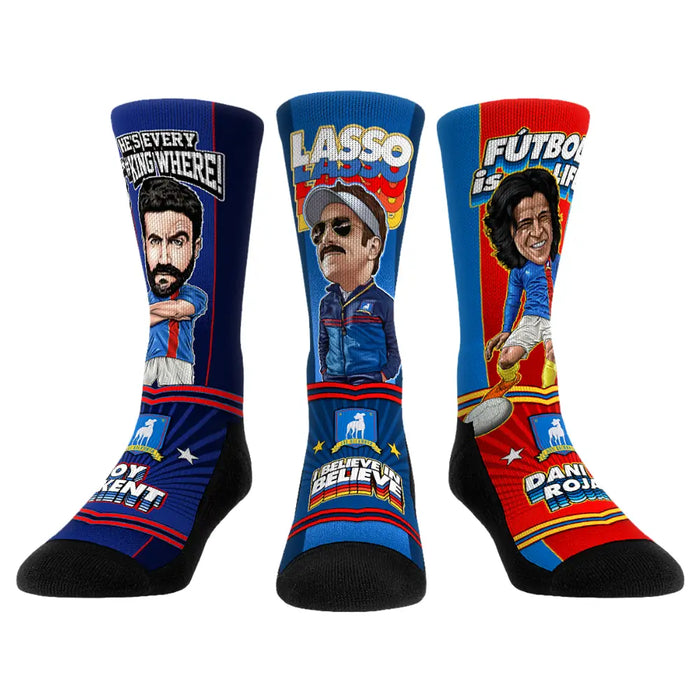 Ted Lasso - Bobblehead - 3-Pack by Rock 'Em Socks