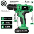 Tegatok 20V Cordless Drill Set by DailySale