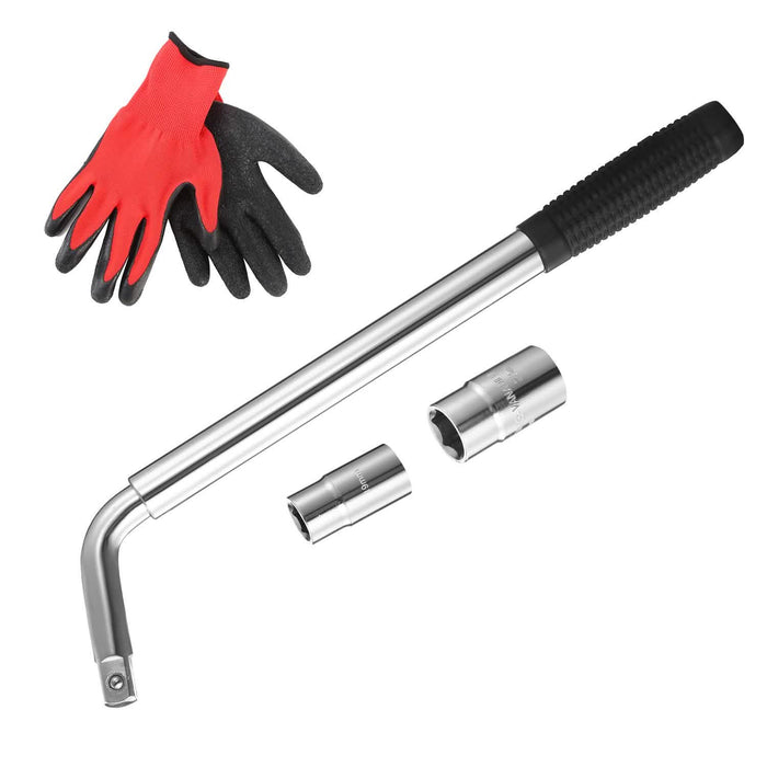 Telescoping Lug Wrench Extendable Tire Wheel Nut with CR-V Sockets by DailySale