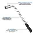 Telescoping Lug Wrench Extendable Tire Wheel Nut with CR-V Sockets by DailySale