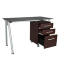 Tempered Glass Top Computer Desk with Storage by DailySale