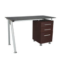 Tempered Glass Top Computer Desk with Storage by DailySale