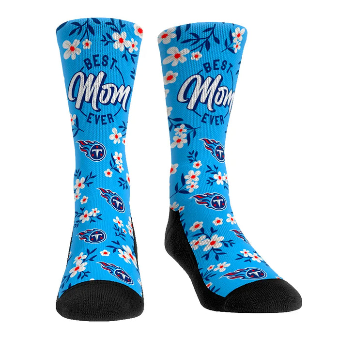 Tennessee Titans - Best Mom Floral by Rock 'Em Socks