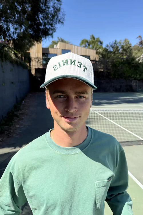 "TENNIS" Reversed Corduroy Hat by Ace The Moon