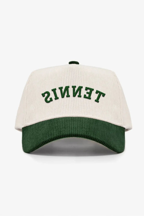 "TENNIS" Reversed Corduroy Hat by Ace The Moon