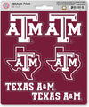 Texas A&M University Aggies 6-Piece Decal Sticker Set, 5x6 Inch Sheet, Gift for football fans for any hard surfaces around home, automotive, personal items