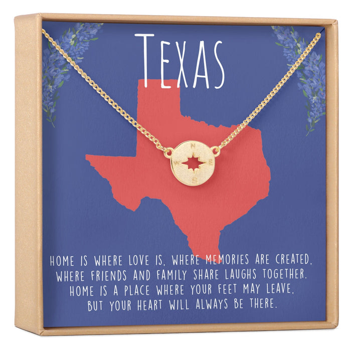 Texas Compass Pendant Necklace by Dear Ava