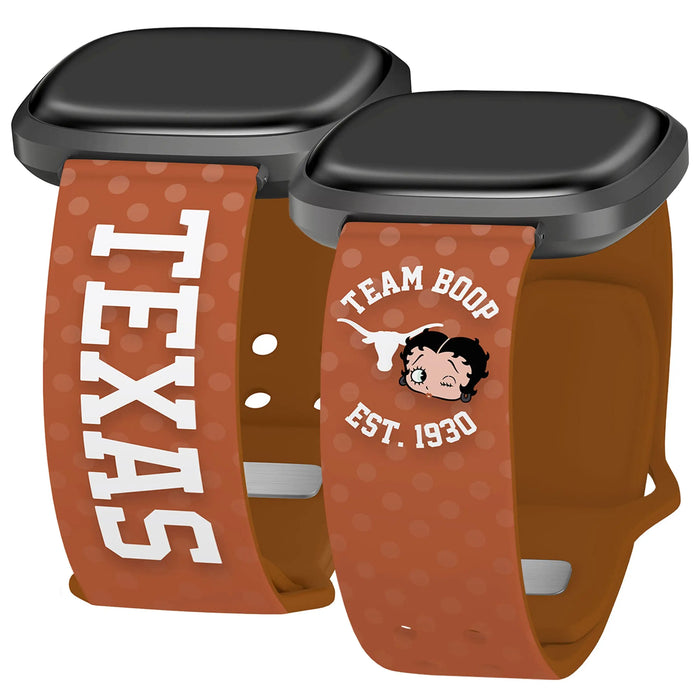 Texas Longhorns X Betty Boop HD Fitbit Versa 3 & Sense Watch Band by Affinity Bands