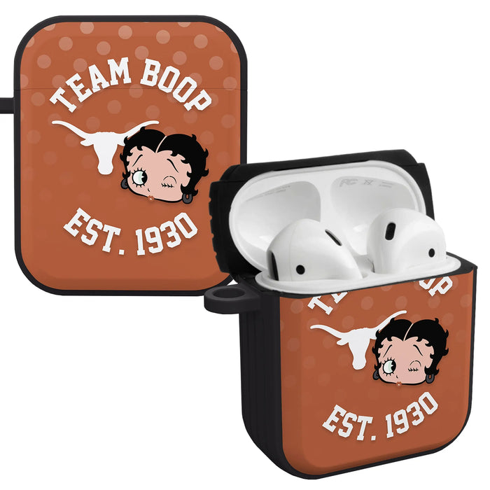 Texas Longhorns X Betty Boop HDX Apple AirPods Gen 1 & 2 Case Cover by Affinity Bands