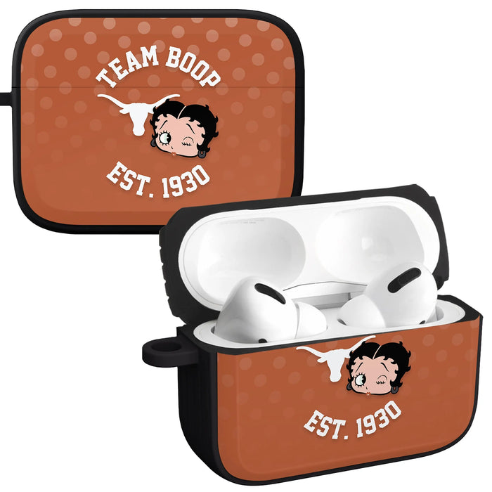 Texas Longhorns X Betty Boop HDX Case Apple AirPods Pro 1 & 2 Case Cover by Affinity Bands