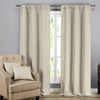 Textured Window Curtain Pair Panel with Matching Dec Pillows Set