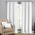 Textured Window Curtain Pair Panel with Matching Dec Pillows Set by DailySale