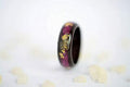 Vytvir 5 Year Anniversary Wood Ring With Purple Orchid and Gold Flakes. Size 8 by Vanessa Jane
