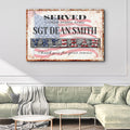 Thank You For Your Service Veterans Sign by Tailored Canvases