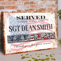 Thank You For Your Service Veterans Sign by Tailored Canvases