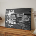 That Led Me To You Family Names Sign by Tailored Canvases