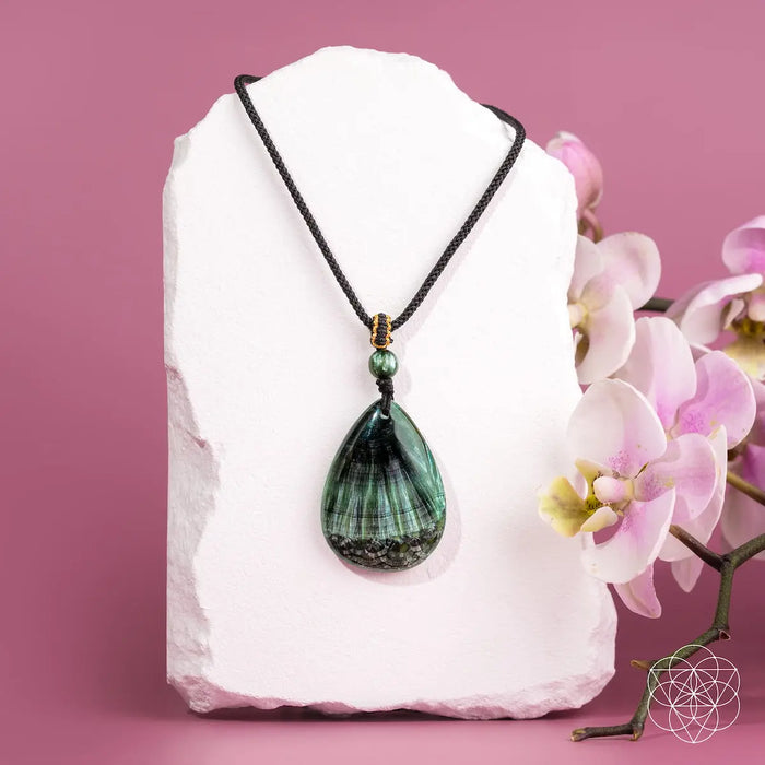 The Angel by My Side – Rare Seraphinite Pendant by Conscious Items