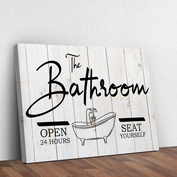 The Bathroom Sign by Tailored Canvases