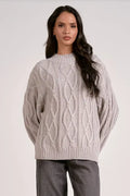 The Classic Cable Sweater: Light Grey by Boutique 23