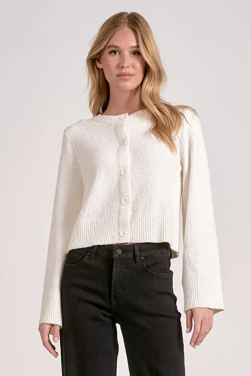 The Cloudlight Cardigan: Off White by Boutique 23