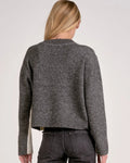 The Colorblock Crewneck Sweater: Grey/White by Boutique 23