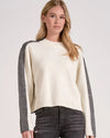 The Colorblock Crewneck Sweater: Grey/White